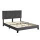 Levede Bed Frame Double Size Mattress Base Platform Wooden Velevt Headboard Grey