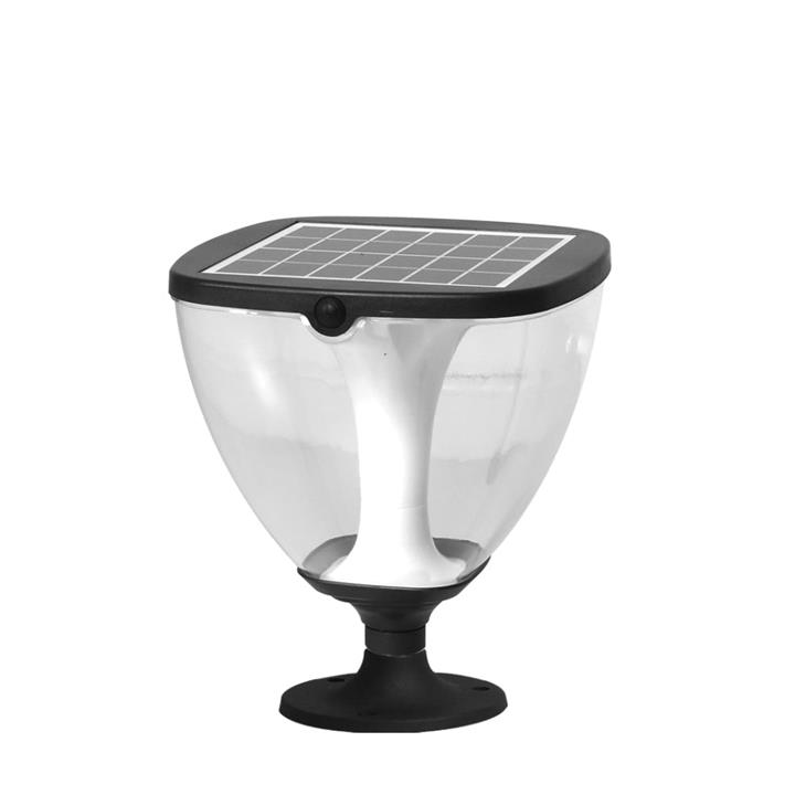 EMITTO LED Solar Powered Pillar Night Light Patio Garden Yard Fence Outdoor Lamp