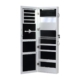 Levede Wall Mounted or Hang Over Mirror Jewellery Cabinet with LED Light White