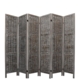 Levede 6 Panels Room Divider Screen Privacy Rattan Timber Fold Woven Grey