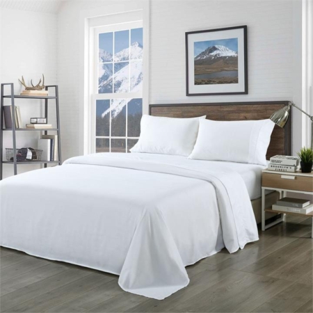 Royal Comfort Blended Bamboo Sheet Set White - Queen