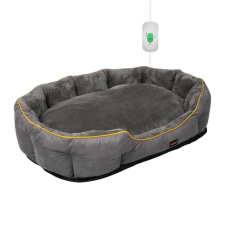 PaWz Electric Pet Heater Bed Heated Mat Cat Dog Heat Blanket Removable Cover L