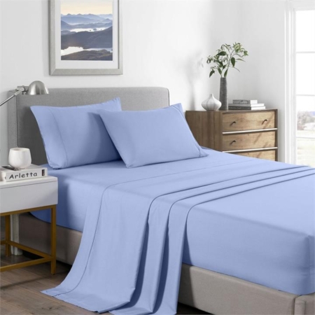 Royal Comfort Bamboo Cooling 2000TC Sheet Set - King Single-Light Blue