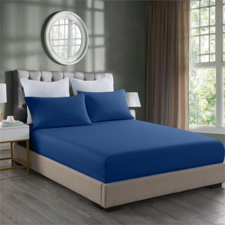 Royal Comfort Bamboo Cooling 2000TC 3-Piece Combo Set - Double -Royal Blue