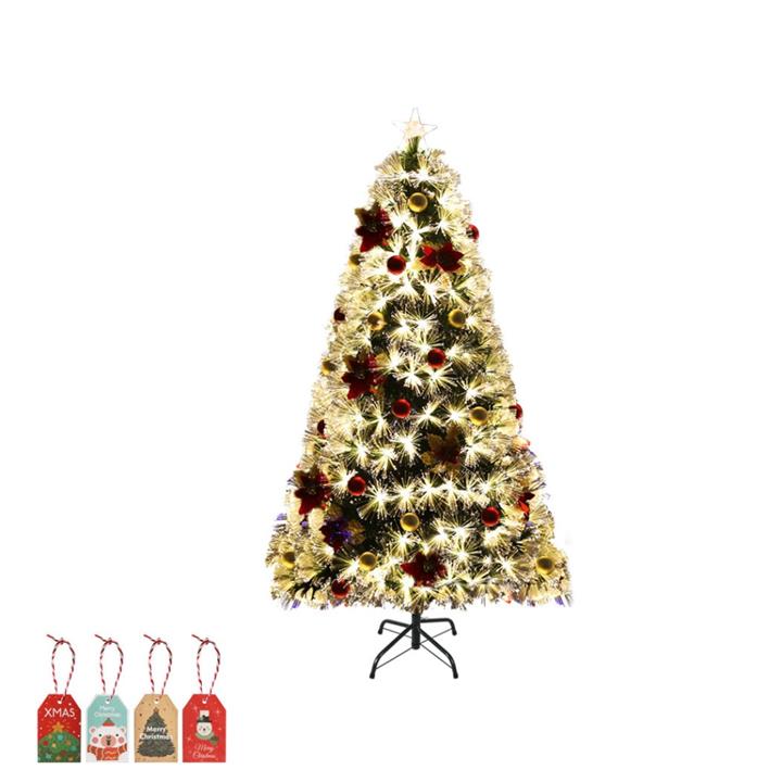 Santaco Christmas Tree 1.5M 5Ft Xmas Decorations Fibre Optic Multicolour Lights