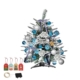 Santaco Christmas Tree 0.6M 2Ft Fairy Lights Snow Flocked Xmas Ornaments Decor