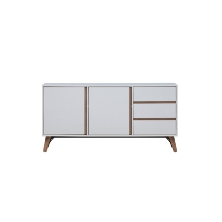 Sanford Buffet Unit Sideboard Storage Cabient W/ 2-Doors 3-Drawers - White/Oak