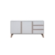 Sanford Buffet Unit Sideboard Storage Cabient W/ 2-Doors 3-Drawers - White/Oak