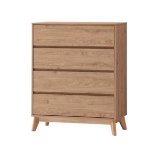 Audrey Chest Of 4-Drawers Tallboy Storage Cabinet - Oak
