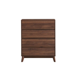 Killian Chest Of 4-Drawers Tallboy Storage Cabinet - Walnut