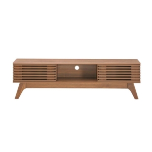 Camille Wooden Lowline Entertainment Unit TV Stand 150cm - Oak