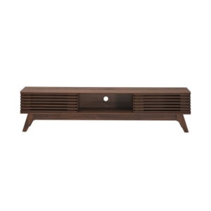 Camille Wooden Lowline Entertainment Unit TV Stand 180cm W/ 2-Doors - Walnut