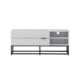 Brian Modern Compact Entertainment Unit TV Stand 120cm W/ 2-Drawers - White/Black
