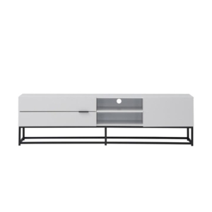 Brian Modern Entertainment Unit TV Stand 180cm W/ 1-Door 2-Drawers - White/Black