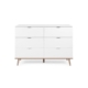 Sean Chest Of 6-Drawers Dresser Storage Cabinet - White/Oak
