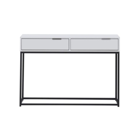 Shia Hallway Console Hall Table 2-Drawers - White/Black