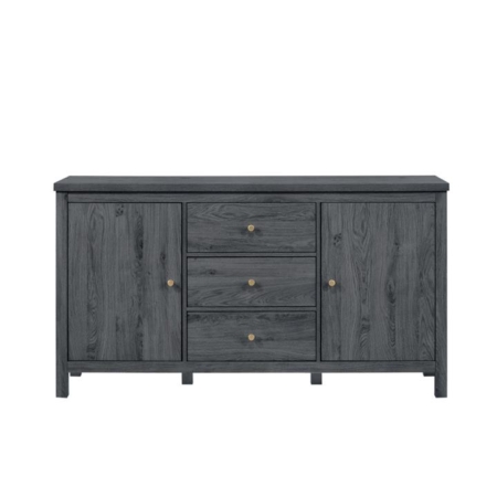 Waldo Sideboard Buffet Unit Storage Cabinet W/ 2-Doors 3-Drawers - Grey Oak