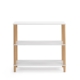 Sofie 3-Tier Bookcase Display Shelf Storage Unit - White/Oak