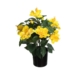 Hibiscus Bush Artificial Fake Plant Decorative 42cm In Pot