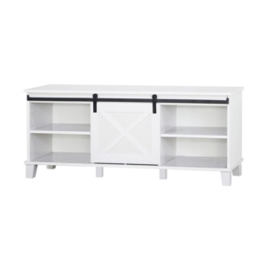 Barndoor Lowline Modern Wooden Entertainment Unit TV Stand - White