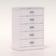 Liberty Modern Wooden Chest Of 5-Drawers Tallboy Storage Cabinet - White