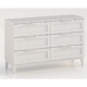 Stanley Modern Classic Wooden Chest Of 6-Drawers Dresser Storage Cabinet - White