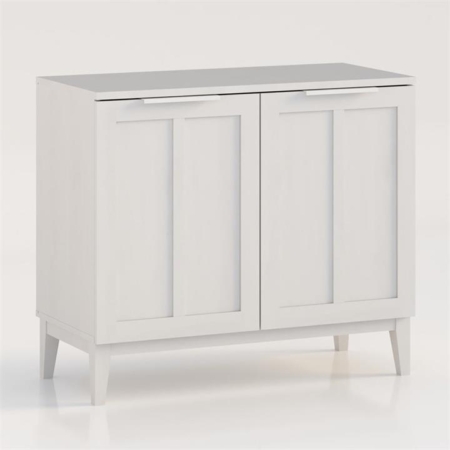 Stanley Modern Classic Small Buffet Unit Sideboard Cupboard W/ 2-Doors - White