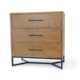 Toulouse French Marquetry Chest of 3-Drawers Tallboy Storage Cabinet - Oak