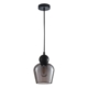 CHAMPAN Pendant Lamp Light Interior ES 72W Black Smoke Glass Ellipse OD145mm x H200mm