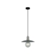 CHAPEAU Pendant Lamp Light Interior ES Smoke Glass Coolie with Satin Chrome Highlight OD300mm