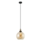 PESINI Pendant Lamp Light Interior ES 40W Amber Wine Glass with Antique Brass Highlight