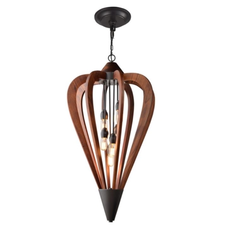 SENORITA Pendant Lamp Light Interior ESx6 Tuscan Coffee Cherry Wood Large Arrow OD588mm