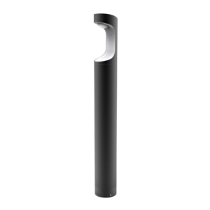 SETH Garden Bollard Light 9W Round Matte Black with White 3000K IP54 H800mm 350LM