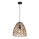 CANAMO Pendant Lamp Light Interior ES 40W Ellipse Hemp Rope & Black Hardware OD300mm