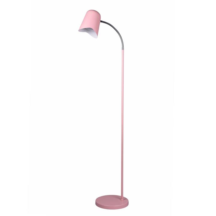 PASTEL Floor Lamp ES Matte Pink Ellipse H1545mm Adjustable with Wave Edge