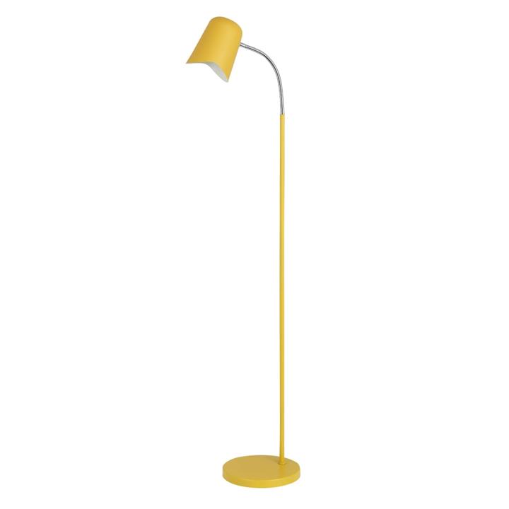 PASTEL Floor Lamp ES Matte Yellow Ellipse H1545mm Adjustable with Wave Edge