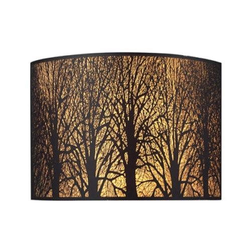 Avery Classic Wall Light Interior Surface Mounted SESx2 Curved Aged Bronze Laser Cut