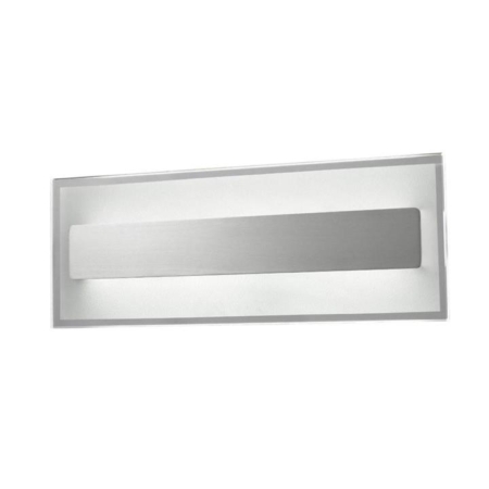 Celon Modern Wall Light Interior LED Mounted10W Rectangular Frosted Diffuser Satin Chrome