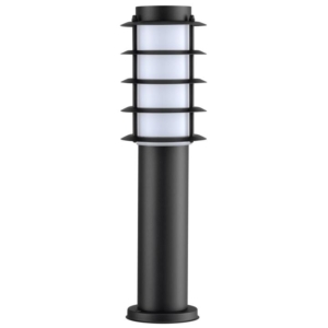 BORDA Garden Bollard Light Short Stainless Steel 304 ES (Max 18W) Black Louvered IP44