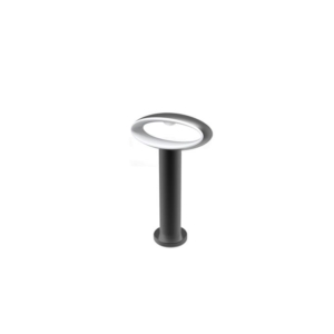 HORUS Garden Bollard Light 9W Oval (Open) Matte Black 3000K IP54 H300mm 368LM