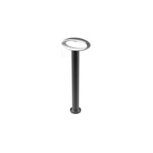 HORUS Garden Bollard Light 9W Oval (Open) Matte Black 3000K IP54 H500mm 350LM