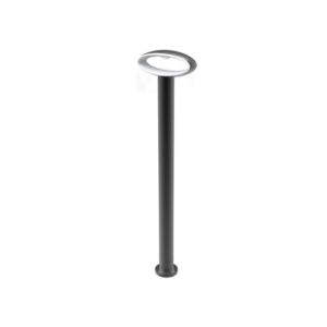 HORUS Garden Bollard Light 9W Oval (Open) Matte Black 3000K IP54 H800mm 355LM