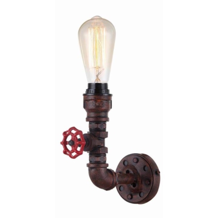 STEAM Wall Light Interior Surface Mounted ES Pipe Aged Iron