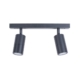 Pillar Light Double Adjustable GU10 Black IP44 Rectangular Bar Back Plate