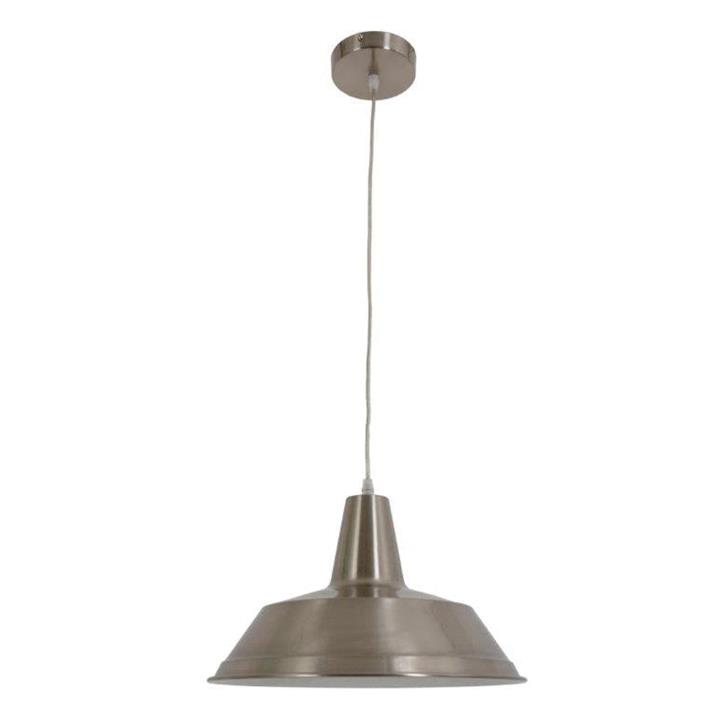 DIVO Pendant Lamp Light Interior ES Satin Chrome Angled Dome OD350mm