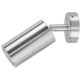 Pillar Light Single Adjustable GU10 Shiny Silver IP65 Round Back Plate