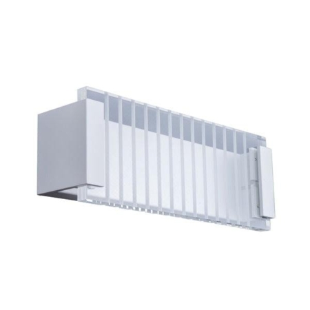 VIENNA Wall Light Interior Surface Mounted 12W Rectangular Matte White 3000K with Frosted Ribbed Diffuser 803LM