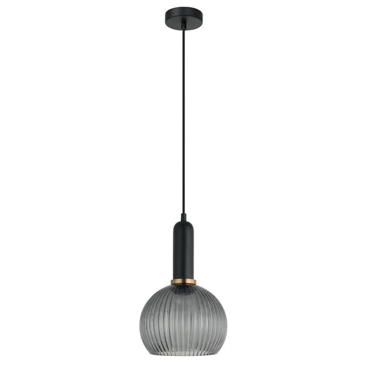 VINTAJ Pendant Lamp Light Interior ES Blk Smoky Glass Wine Glass OD200mm