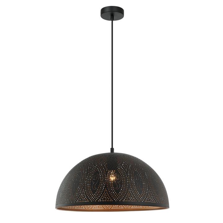 MARRAKESH Pendant Lamp Light ES OD400mm Dome Black with Gold Interior