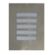 NED Wall Light Surface Mounted ES Rectangular Stainless Steel 316 IP54 Grilled Mask Opal Diffuser